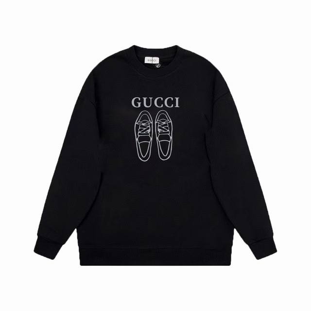 Gucci 古驰秋冬新款印花logo圆领卫衣情侣款 专柜同步在售 oversized版型！ 面料：独家定制400克纯棉毛圈面料+配套螺纹 辅料：吊牌 水洗 主唛