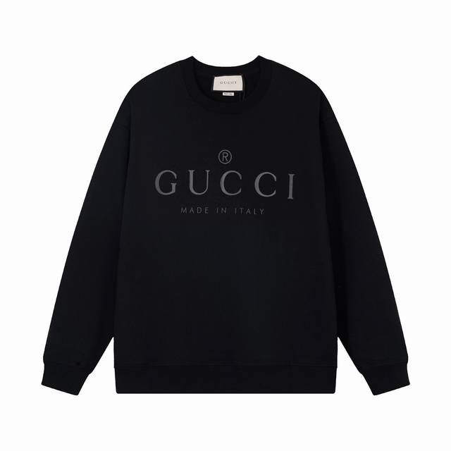 GUCCI 古驰 简约字母 印花 大Logo标识精致升级， 原版面料 官方同款 420克双股大毛圈面料同缸染面料 手感非常舒服 春夏最新砖柜同步 时尚又个性 超