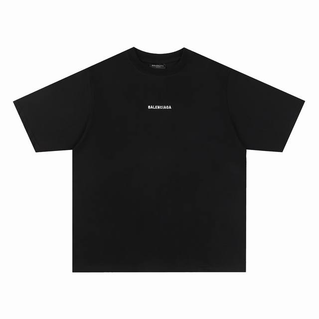 Balenciaga 巴黎世家24SS前后字母小标刺绣短袖T恤 -定制250g全棉双纱紧密爽滑面料，布面干净，布纹清晰，手感非常细腻扎实，更加力挺 -万针刺绣工