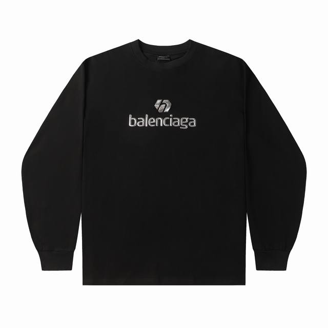 Balenciaga 巴黎世家FW24秋冬新款限定字母LOGO标识烫图短袖T恤 -定制260g全棉双纱紧密爽滑面料，布面干净，布纹清晰，手感非常细腻扎实，更加力