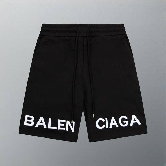 高版本 BALENCIAGA 巴黎世家 字母简约 Logo标识刺绣五分裤、采用360g高品质纯棉 面料、超级质感 舒适柔软透气 休闲宽松版型 潮流男女同款 短裤 - 点击图像关闭