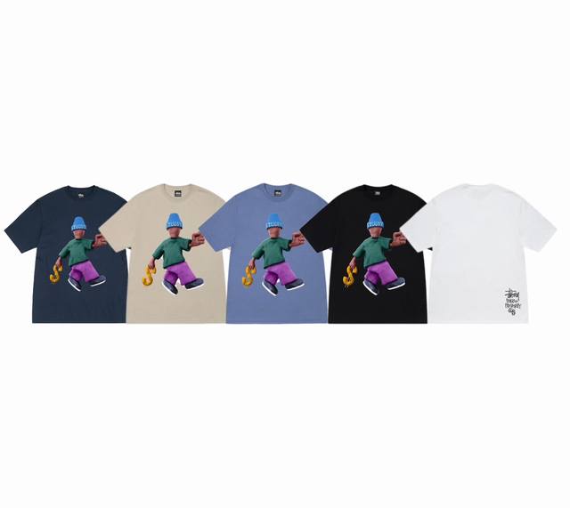 上新款号：S088 STUSSY斯图西 Stussy SS24 FUELED TEE 印花图案圆领短袖T恤 男女同款 原版打造 细节高控 -面料精选220g纯棉