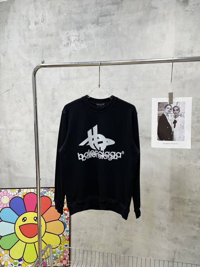 款号#Z29 巴黎世家叠影图案字母圆领卫衣 BALENCIAGA专柜同步卫衣 采用400克加重平纹纯棉毛圈面料 前后进口机器白膜直喷印花胶印 可机洗 耐高温 不