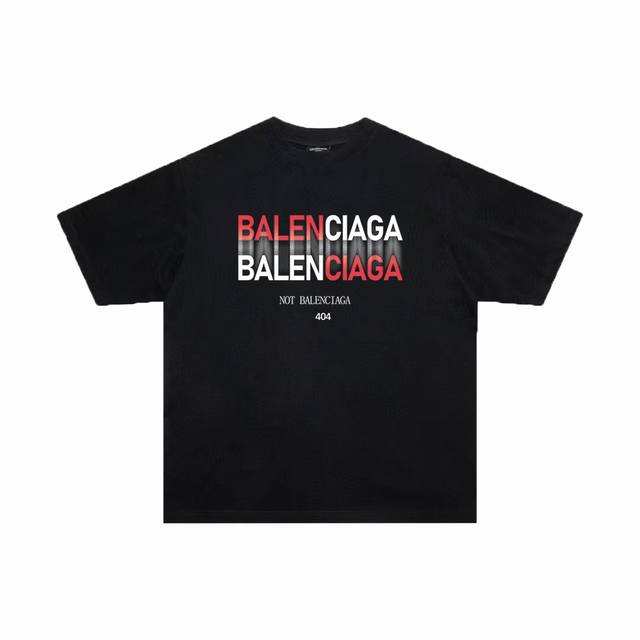 BALENCIAGA 巴黎世家 巴黎字母印花短袖T恤 定织定染280克精梳棉重磅面料 螺纹零色差 细节完美 区别市面通货版本 欢迎对比 男女同款 上图必卖款 颜