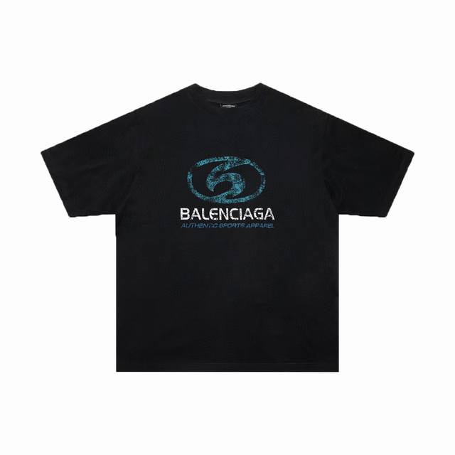 BALENCIAGA 巴黎世家 巴黎字母印花短袖T恤 定织定染280克精梳棉重磅面料 螺纹零色差 细节完美 区别市面通货版本 欢迎对比 男女同款 上图必卖款 颜