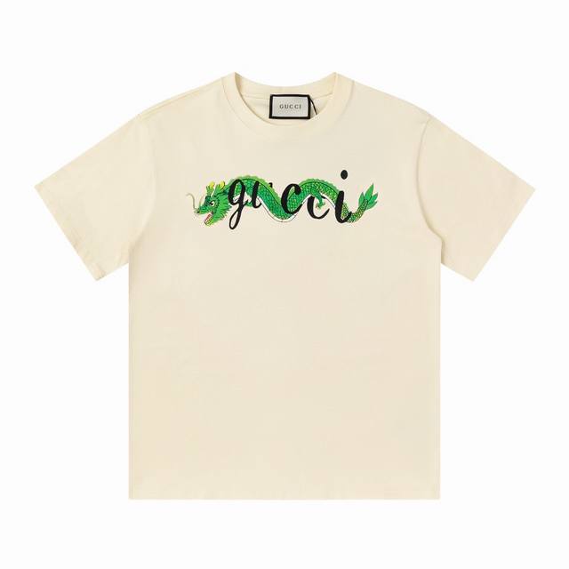 特价 剩余尺码 S L XL GUCCI 古驰24SS新款logo印花短袖T恤 采用百分百270克纯棉面料，质感柔软顺滑 采用进口专机高温热固油墨丝网印花，看得