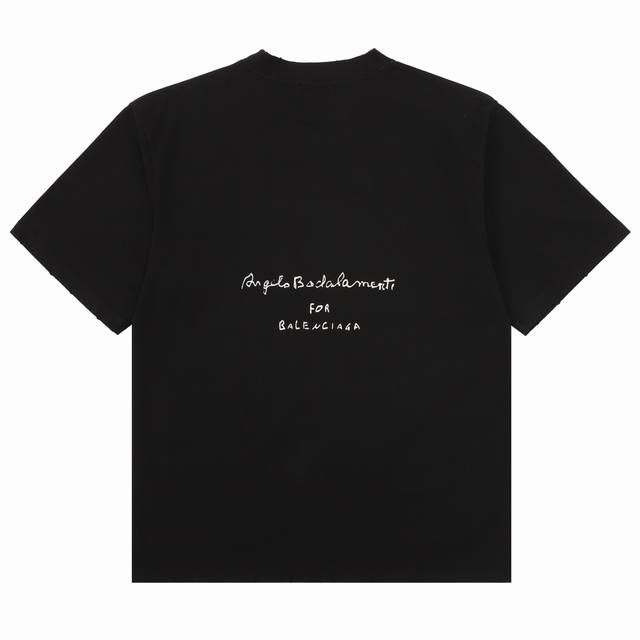 balenciaga 巴黎世家 乐谱印花圆领短袖 size：S-L