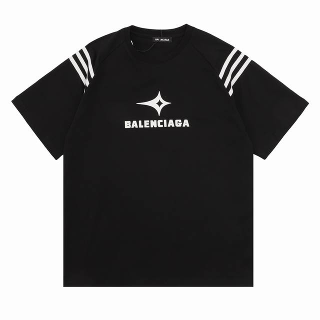 balenciaga巴黎世家 拼接字母印花圆领短袖 size：S-L