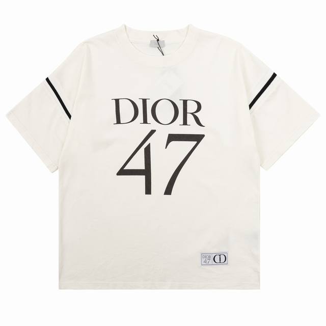 DIOR 迪奥 胸前47印花短袖t恤 size：S-L