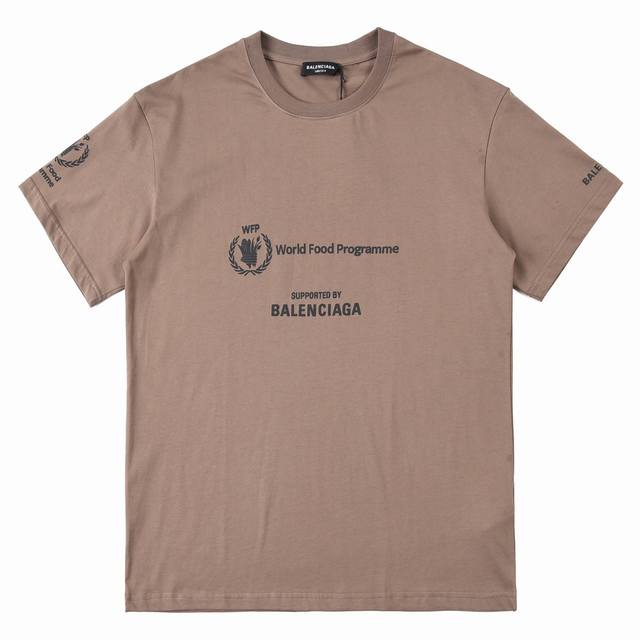 Balenciaga 巴黎世家 世界粮食计划印花圆领T恤 Size：S-L