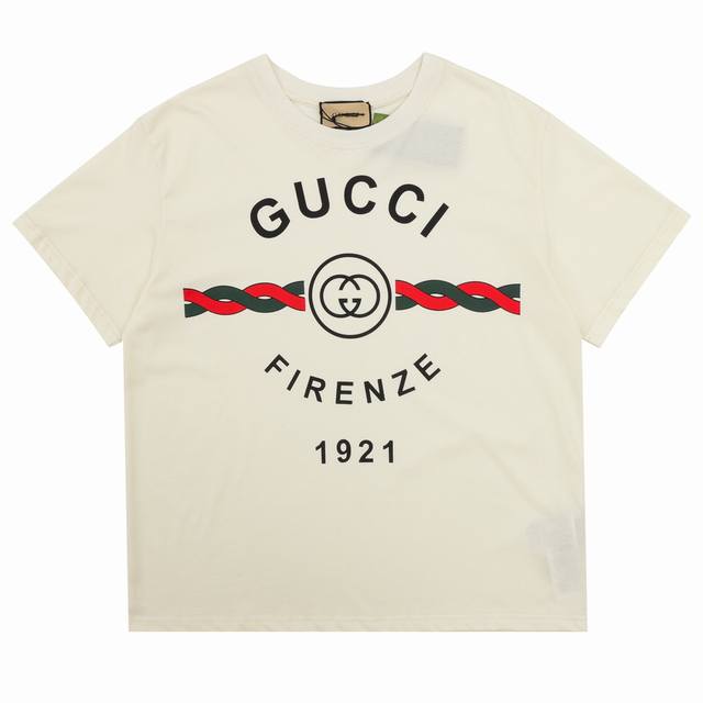 GUCCI 古奇 麻花腰带LOGO短袖T恤 Size：S-L