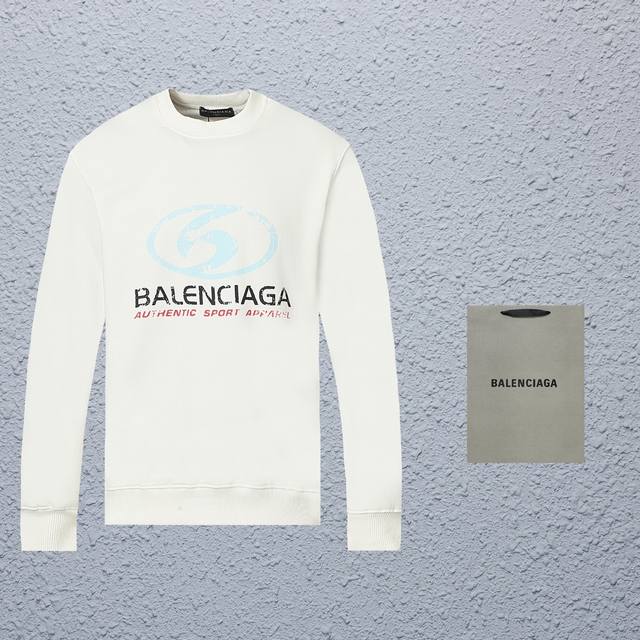 顶级版本 区别通货 款式：巴黎世家BALENCIAGA做旧印花圆领卫衣 颜色：图片色 尺码：S-XL 面料：400G毛圈 辅料：全套定制辅料 无性别区分 男女同