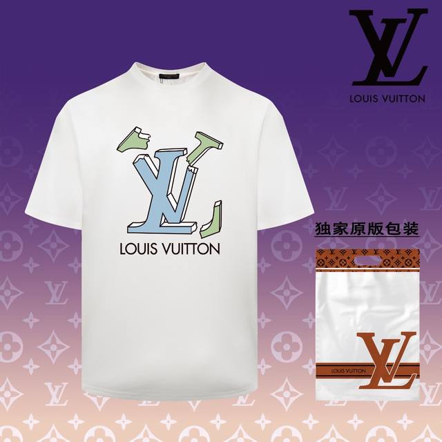 高版本 路易威登 LOUIS VUITTON 2024春夏季新款 搭配重工高端数码个性LOGO印花，做工细致完美 高端定制，采用230克双面定制面料，版型设计前