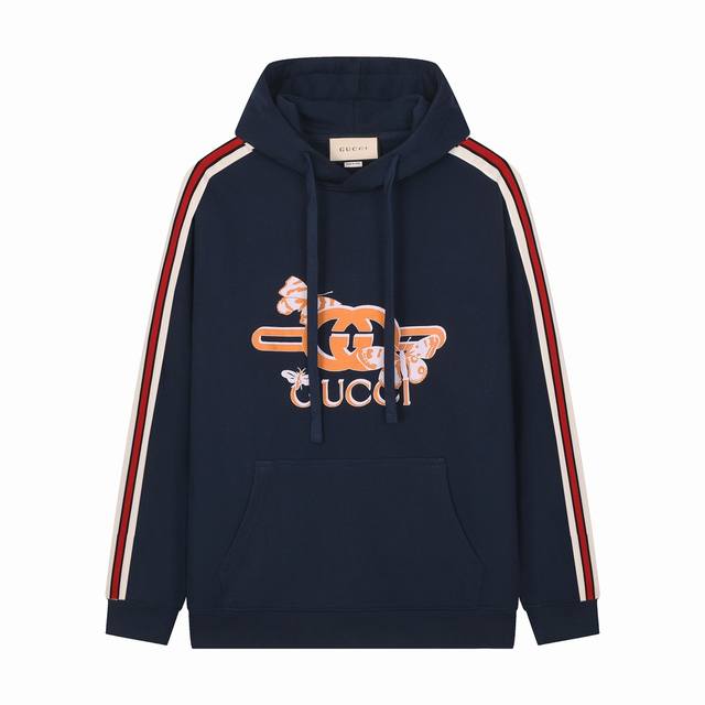 GUCCI古驰 绿红腰带前幅印花 大Logo标识精致升级， 原版面料 官方同款 双股400克毛圈面料同缸染面料 手感非常舒服 春夏最新砖柜同步 时尚又个性 超级