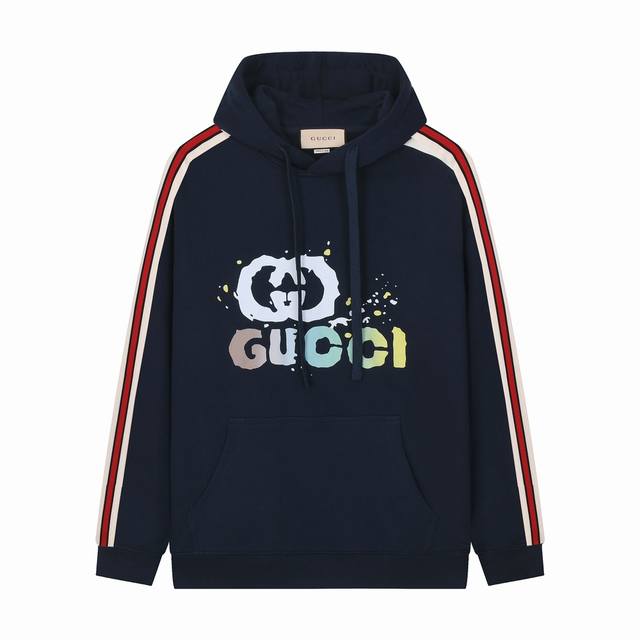 GUCCI古驰 绿红腰带前幅印花 大Logo标识精致升级， 原版面料 官方同款 双股400克毛圈面料同缸染面料 手感非常舒服 春夏最新砖柜同步 时尚又个性 超级