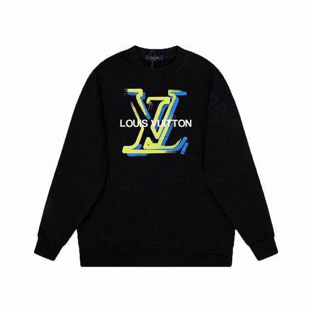 Louis Vuitton 路易威登 涂鸦彩色字母印花 大Logo标识精致升级， 原版面料 官方同款 400克双股大毛圈面料同缸染面料 手感非常舒服 春夏最新砖