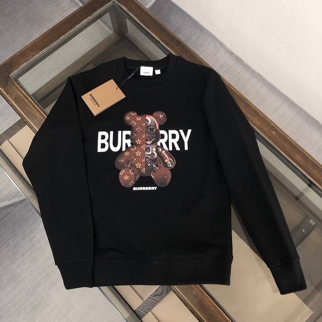 顶级版本 上新款号：G1029 Burberry ss新款系列圆领卫衣 巴宝莉圆领卫衣 大落肩款 原版面料 官方同款 400克双股大毛圈面料同缸染面料 手感非常