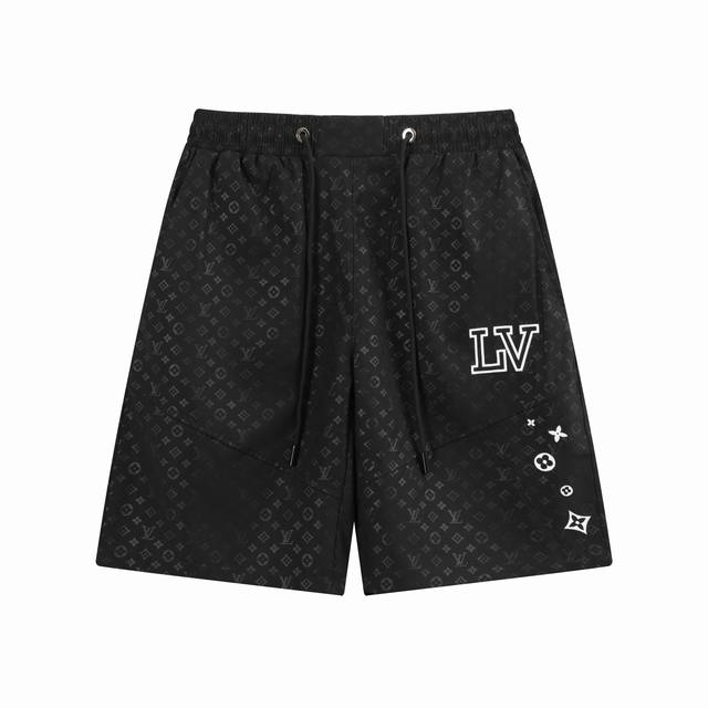 FFF 24SS LV 新款 沙滩短裤 颜色：黑色 宝蓝色 尺寸： M-4XL