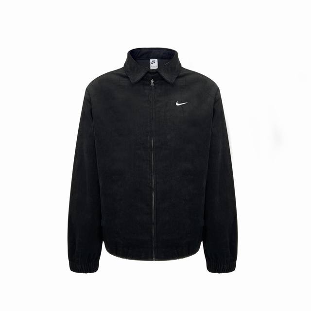 N06 Nike耐克砖柜新款复古小勾夹克工装灯芯绒哈林顿翻领外套夹克Nike Life Harrington 日本进口细条纹灯芯绒 轻薄款 100%棉 手感超级