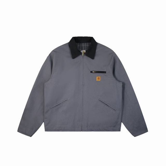 K01 美式CARHARTT-卡哈特J97水洗做旧重工底特律夹克 古着工装帆布外套 多口袋 拉链翻领工装外套 平台可上爆款 日销售200 有着130年历史的美国