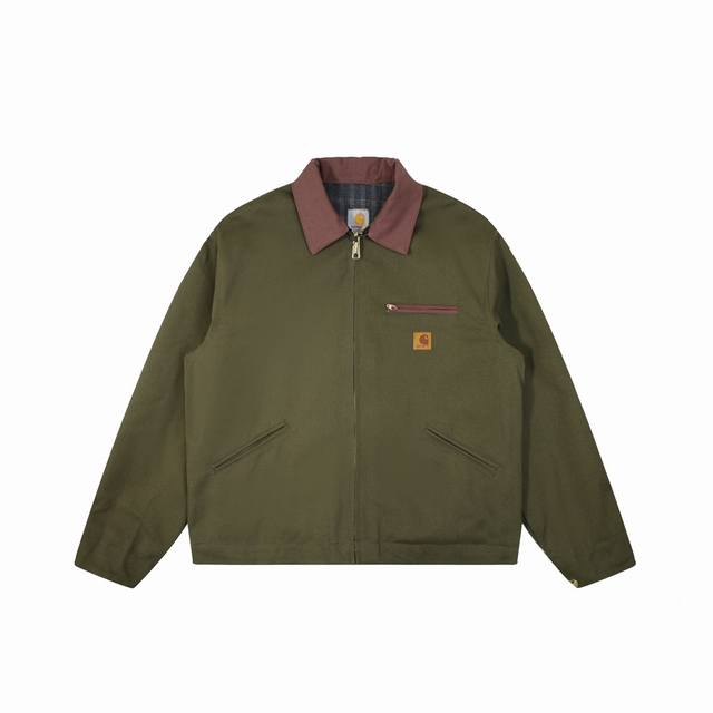 K01 美式CARHARTT-卡哈特J97水洗做旧重工底特律夹克 古着工装帆布外套 多口袋 拉链翻领工装外套 #K01 美式CARHARTT-卡哈特J97水洗做