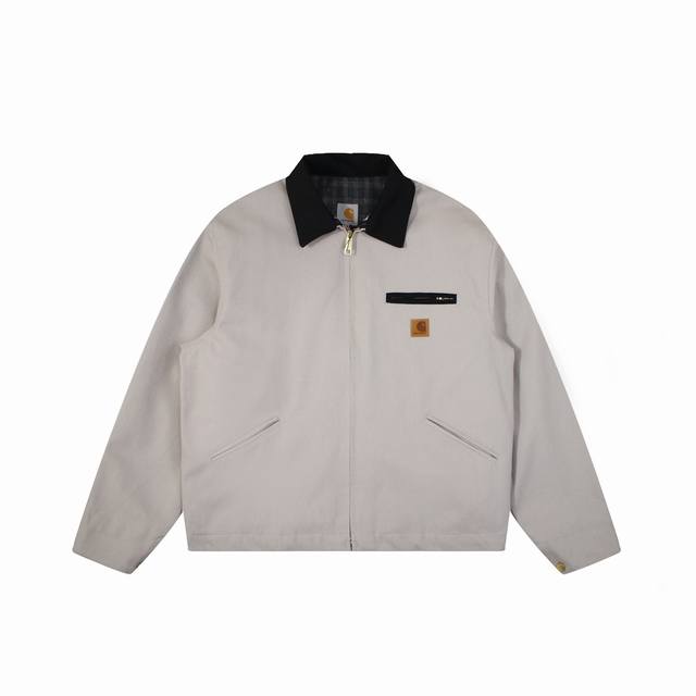 K01 美式CARHARTT-卡哈特J97水洗做旧重工底特律夹克 古着工装帆布外套 多口袋 拉链翻领工装外套 平台可上爆款 日销售200 有着130年历史的美国