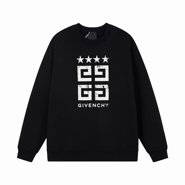 上新☆秋季促销 Givenchy 纪梵希 做旧星星印花大logo标识精致升级 原版面料 官方同款 3 克纯棉面料同缸染面料 手感非常舒服 春夏最新砖柜同步 时尚