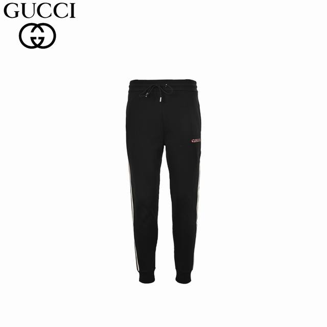 Gucci 古驰 24Fw 刺绣字母织带长裤 男女同款全新美学灵感趣味设计,渠道性质精品。让整体造型设计更加优雅时尚，今夏最火系列，无数明星潮人追捧。客供采用