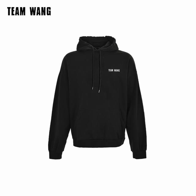 Team Wang王嘉尔背后胶印初代连帽卫衣 胸前立体硅胶烫胶 整体风格主打一个简约 小红书博主力推 面料采用420克重磅精梳纯棉 Size: 0 1 2