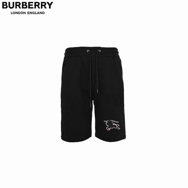 Burberry 巴宝莉 24Fw战马印花短裤 100%棉 360克 毛巾底卫衣面料，百分百复刻。战马标，采用原版混合工艺，腰内抽绳设计，细节精致 还原高全套吊