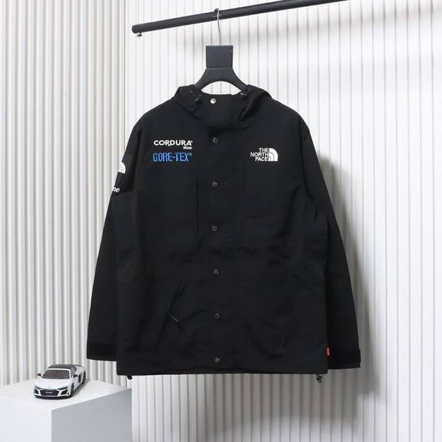 Supreme ＆ The North Face联名 18Fw 北面联名sup户外拼色冲锋衣 超级爆款 6000+代购样衣 重工打造 定织格子尼龙压膜防水面料