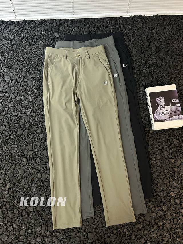 Kolon Sport 可隆 专业户外休闲男士户外直筒修型透气长裤 应季轻薄丝滑长裤，优选版型，无敌好长裤！！定制冰丝涤纶锦纶符合年面料，爽滑柔软同时透气舒