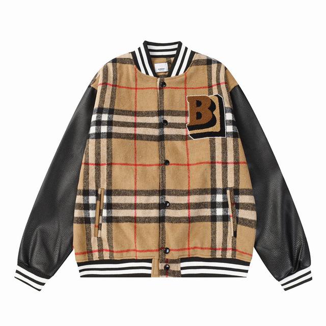 秋冬现货 Burberry巴宝莉 2024Ss走秀款棒球服外套夹克 订购原版开模 历时一个月终于出货了，简直太爱了 上身真的超级帅。抖音某博主讲今年新出的会成为