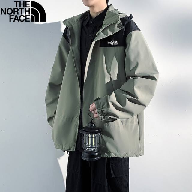 北面the North Face24年最新款户外登山服冲锋衣夹克外套，男女同款， 户外登山外套，最新科技面料，轻薄而耐磨，防风防水且透气，适合多种活动穿着，经典 - 点击图像关闭