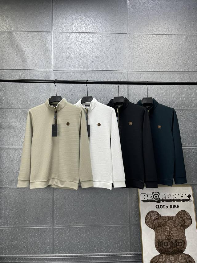 新品zegna 杰尼亚24S秋冬新款男士时尚休闲半高领拉链卫衣！ 海外贸易公司品控，出口保加利亚的海外订单，精品稀出，限量发售！ 精选上等天鹅绒复合再生聚纤面料