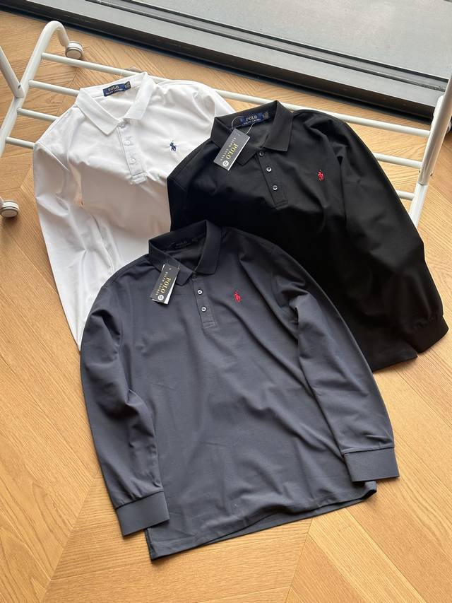 Ralphlauren拉夫劳伦 24新款定制修身版型网眼布长袖polo衫 黑色 灰色 白色 L～3Xl X猫在售1400+，定制修身版型介于经典版型和修身版型之