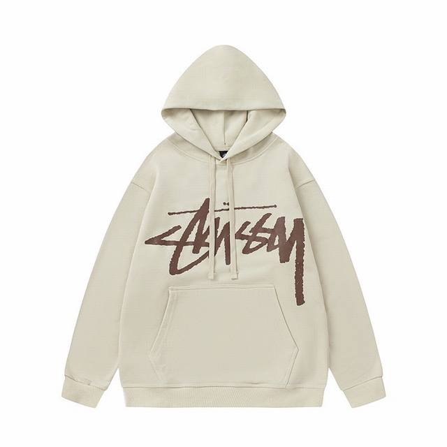 Stussy 斯图西 美式潮牌宽松版型秋冬连帽卫衣 Fw22 Big Stock Hoodie Logo字母印花 经典款式高街滑板摇滚风格 纯棉毛圈360克面料