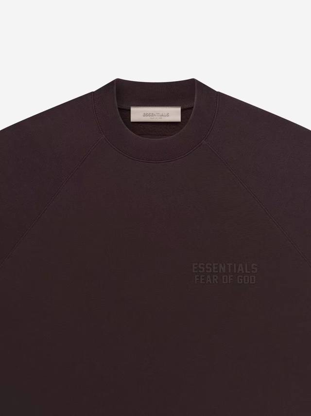 上新 “ 顶级版本 立体双排硅胶圆领 Fear Of God Essentials Hoodie Fog 新版立体硅胶双排字母logo圆领套头卫衣 内衬加绒 高