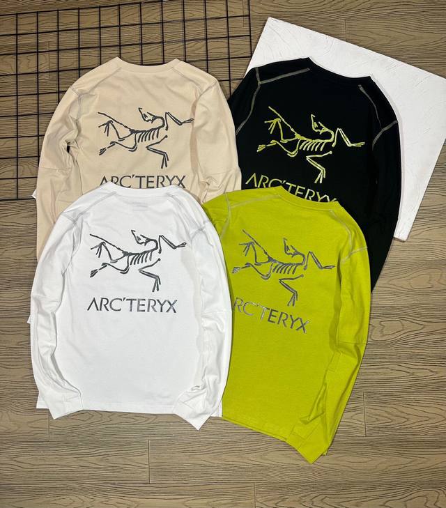 Arcteryx System A 始祖鸟 秋冬男女透气圆领t恤户外运动休闲长袖 功能性面料 有一定防晒效果 高密度走线 腋下针织面料提供舒适透气 手臂拉链口袋