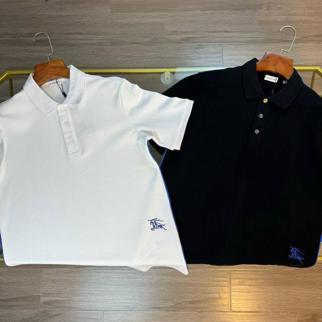 顶级代购版本★Burberry巴宝莉ss24春夏新款战马刺绣男士翻领polo衫 官网同步上新 高端珠地棉面料 洗水处理不缩水不变形 1:1复刻原版 区别市场版本