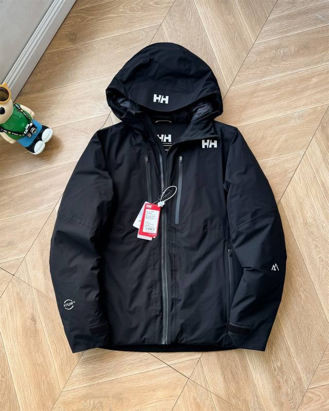 高端好货柜子款！产品现货不多！错过不再有！ Helly Hansen Hh男士户外登山防寒防风冲锋衣羽绒服！激光切割 无缝压胶工艺 隐藏细节超级多！ 3层内胆填