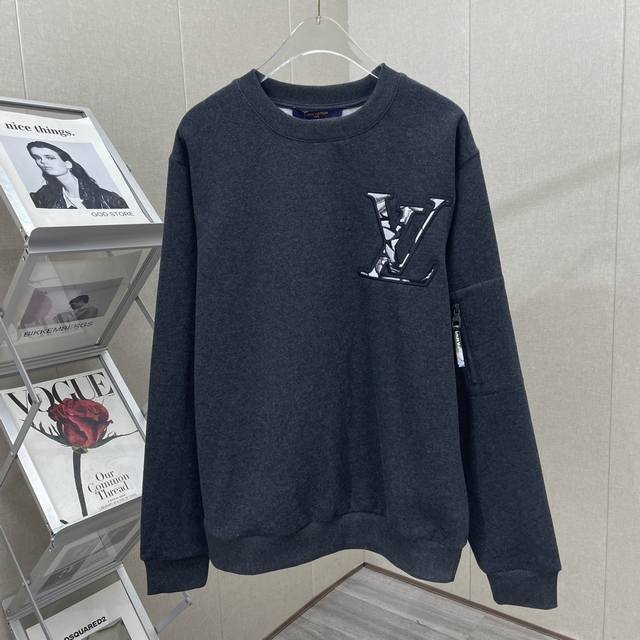 顶级最高版本 Lv路易斯威登louis Vuitton 驴家lv 经典滑雪绣花圆领卫衣 男女同款 情侣款 宽松版型 最高版本 原版面料 高版本 高品质 所有细节