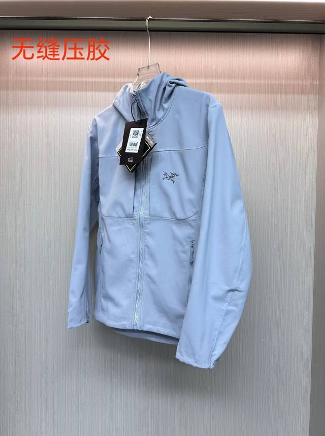 无缝压胶 顶级原单品质 始祖鸟 Arc‘Teryx Gamma Mx顶级防水 透气抓绒软壳冲锋衣连帽外套 顶尖户外防风防水 男女同款 软壳冲锋衣 出口订单，妥妥