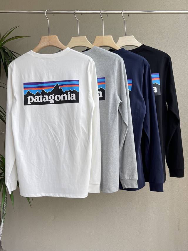 Patagonia巴塔哥尼亚经典p21 山脉 环保主题系列 24Ss新品t-Shirt情侣长袖t恤打底衫 男女同款 Patagonia是美国户外零售店与户