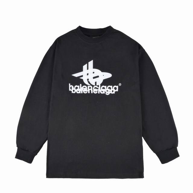 顶级复刻版本]品名: Balenciaga 巴黎世家 新款双幻影logo圆领卫衣长袖t恤 颜色：黑色 白色 尺码：Xs-L Balenciaga 巴黎世家 新春