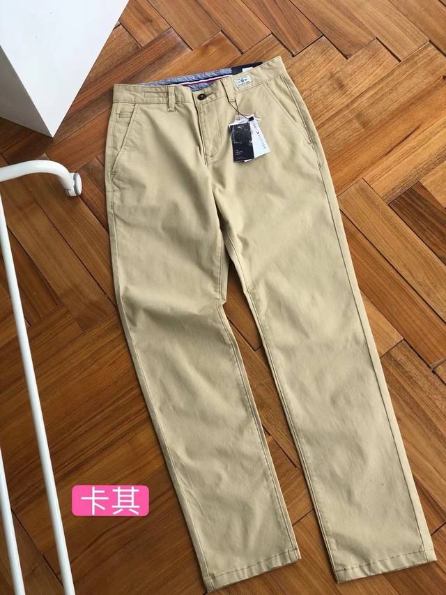 Tommy Hilfiger 经典纯色微弹直筒休闲长裤 黑色 藏青 卡其 Size: 30-36 无35 广东高端裤厂渠道货，这个工厂出来的裤子，基本上都是 代