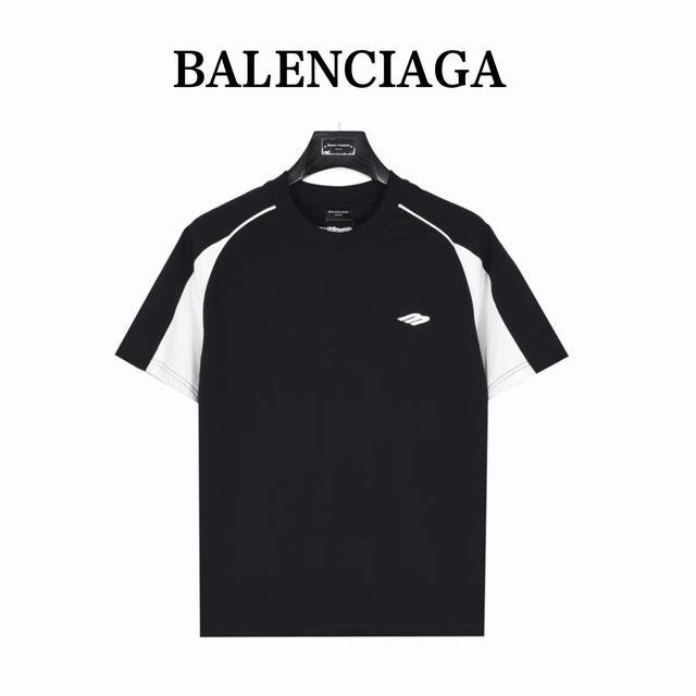 Balenciaga 巴黎世家 24Ss 3M Logo刺绣拼接短袖t恤 面料采用高克重280G重精梳棉，定制1:1螺纹，面料舒适亲肤无异感， 定制定染面料，纺