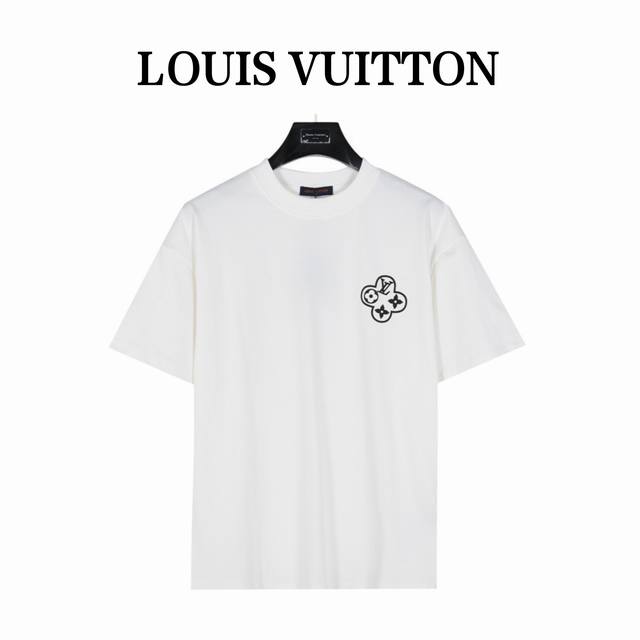 Louis Vuitton 路易威登24Ss 背后铁链圆圈印花短袖t恤 面料采用高克重280G重精梳棉，定制1:1螺纹，面料舒适亲肤无异感， 制定染面料，纺织密