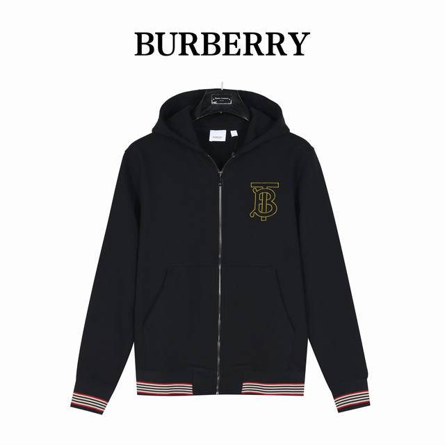 Burberry 巴宝莉 24Fw Tb刺绣条纹抓绒拉链连帽外套 采用500G磨毛面轻抓毛底面料 内里磨毛抓绒 面料厚实 手感柔软舒适 胸口经典tb镂空logo - 点击图像关闭