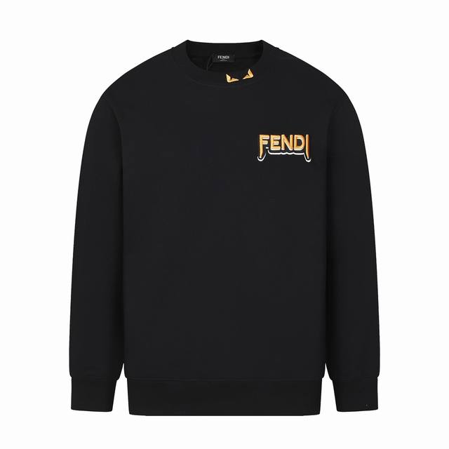 款号：L822 Fendi 芬迪 新品 香港贸易公司渠道货.2024秋季新品卫衣！当季落肩袖拼色刺绣卫衣，420G纯棉毛圈卫衣。舒服不变形，是卫衣里面的yyds